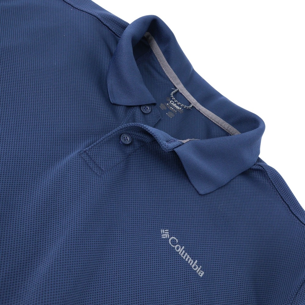 Columbia Mens Omni-Wick Polo Shirt Navy Blue Short Sleeve AM2781‎ XL